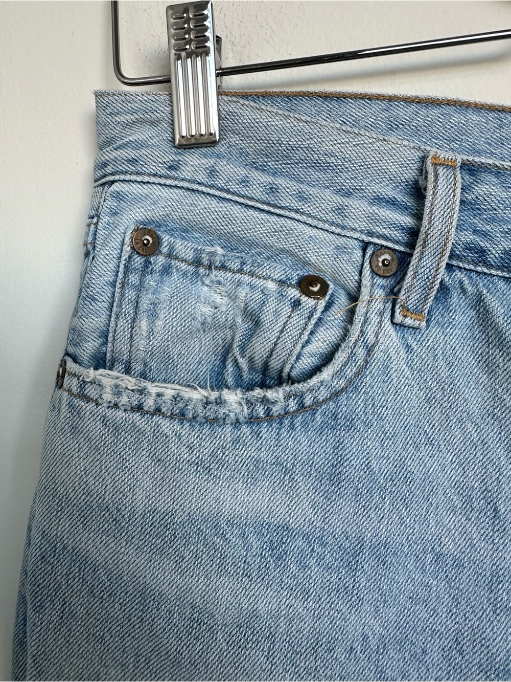 AGOLDE ($350) Jamie High Rise Cropped Straight Jeans Distressed Light Wash Sz 28 - Picture 10 of 16